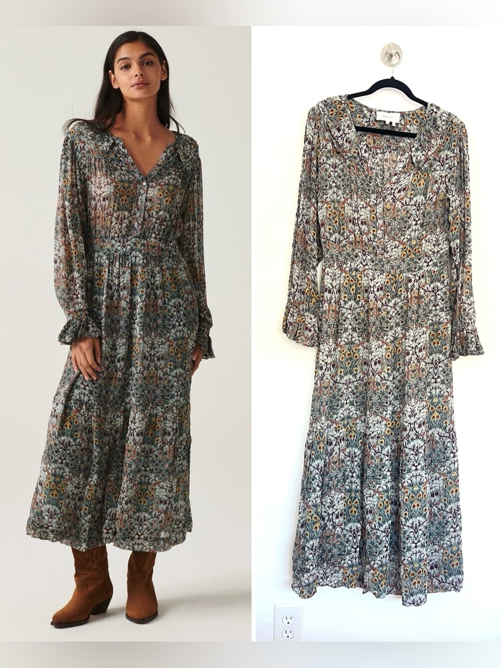 Ba&sh Phoenix Boho Midi Dress